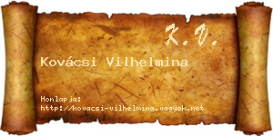 Kovácsi Vilhelmina névjegykártya