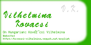 vilhelmina kovacsi business card